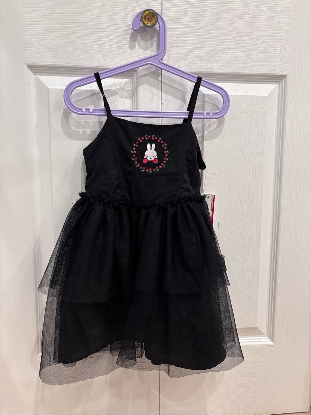 miffy Black Tulle Dress with Embroidered miffy accent